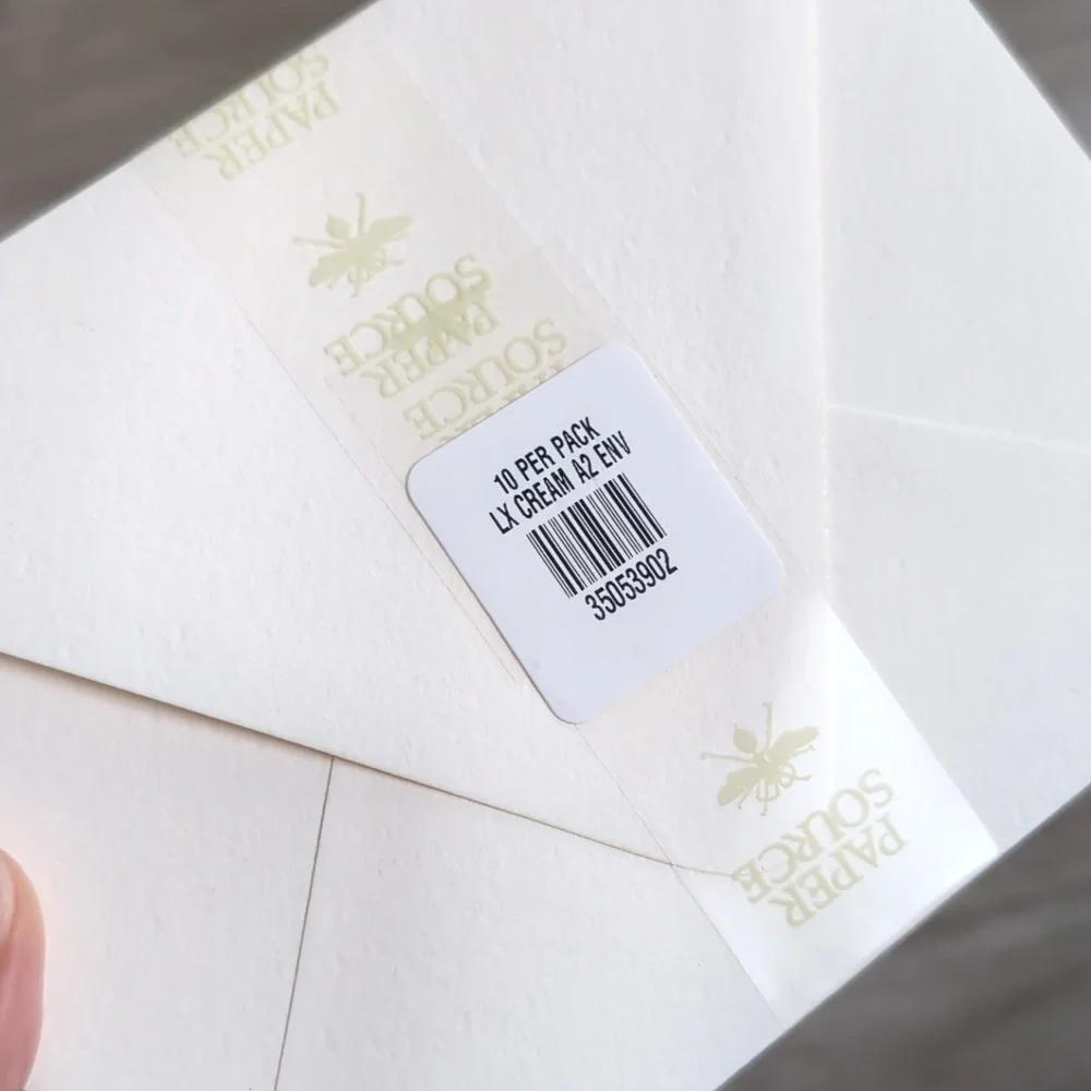 NWT Paper Source Envelopes, LX Cream A2